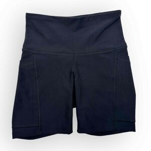 Old Navy Active Black High Waisted POWERSOFT GO DRY Bike Shorts